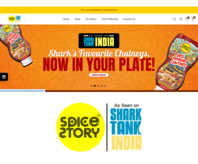Spice Story World E-commerce Website
